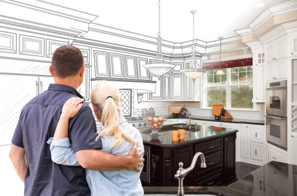 Custom kitchen cabinets installed in a Zieglerville home